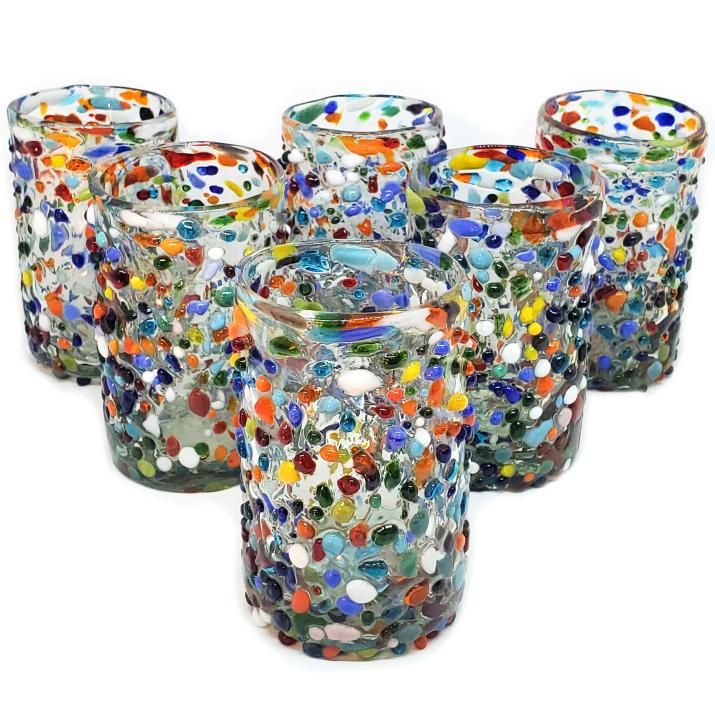 Confetti Rocks 9 oz Juice Glasses (set of 6)